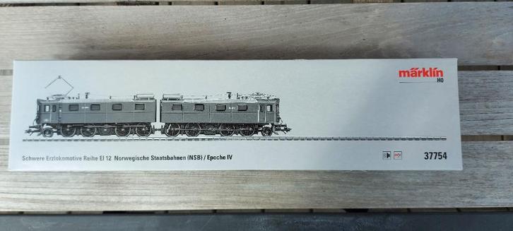 Marklin 37754 Ertzlokomotief EI 12 NSB Mfx, Hobby en Vrije tijd, Modeltreinen | H0, Nieuw, Locomotief, Wisselstroom, Märklin, Ophalen of Verzenden