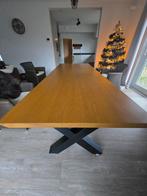 Boomstamtafel massief hout 10 personen, Huis en Inrichting, Ophalen of Verzenden, Zo goed als nieuw