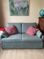 Canapé-lit bleu confortable, Maison & Meubles, Deux personnes, Banc droit, Enlèvement, Utilisé