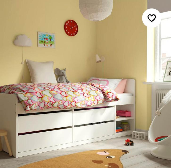 Half hoog bed, Kinderen en Baby's, Kinderkamer | Bedden, Lattenbodem, Ophalen