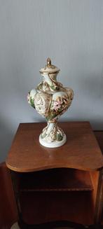 Witte vaas met deksel, Huis en Inrichting, Ophalen, Gebruikt, Wit