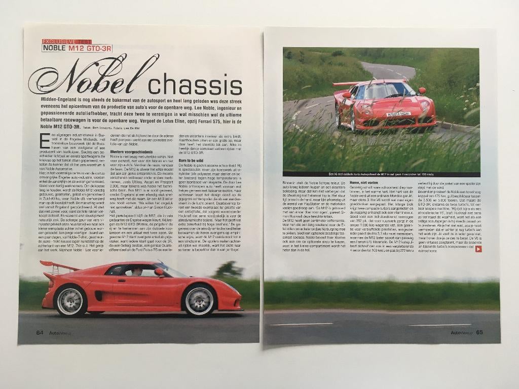 Artikel Noble M12 GTO-3R, Boeken, Ophalen of Verzenden, Zo goed als nieuw, Overige merken