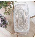 Vintage glas Glazen schaal dienblad met handvatten 24 x 12cm, Antiek en Kunst, Ophalen of Verzenden