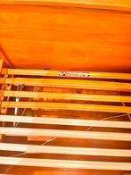 Lit 90*200 avec sommier reglable proflex, 90 cm, Brun, Enlèvement, Bois