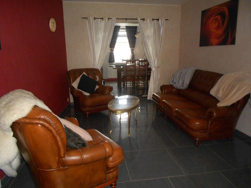 salon en cuir, Maison & Meubles, Canapés | Salons, Ancien, Banc droit, Une personne, Enlèvement