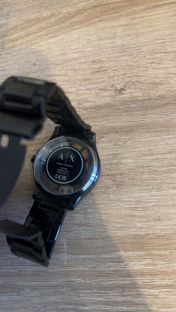 Monte Armani Exchange Hampton noir, Enlèvement, Utilisé, Montre-bracelet, Autres marques