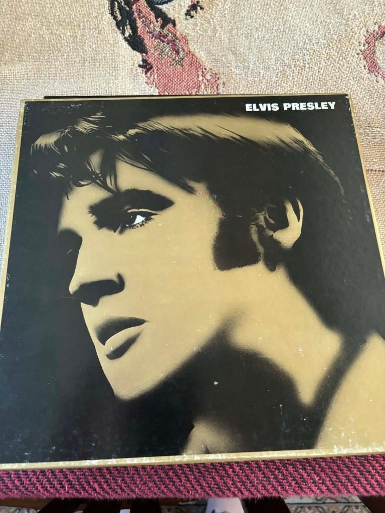 Elvis lp, coffret 'or, 3 lp box, Franse persing,orange label, Gebruikt, Ophalen of Verzenden, Rock-'n-Roll, 12 inch
