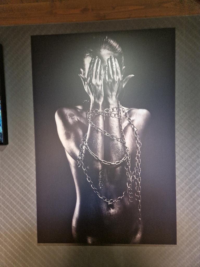 Naked Woman Tied in Iron Alu Art, Enlèvement ou Envoi