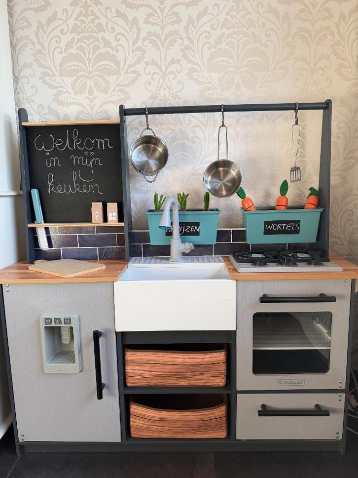 Houten speelgoedkeuken, Kinderen en Baby's, Speelgoed | Speelkeukens, Zo goed als nieuw, Speelkeuken, Hout, Ophalen