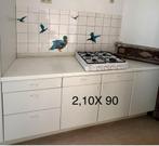 Meuble de cuisine + taque de gaz à donner, Enlèvement, Utilisé, Blanc