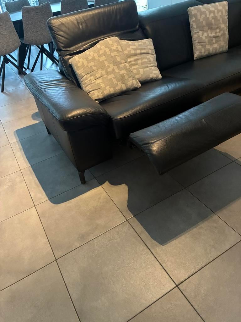 Lederen hoeksalon, Huis en Inrichting, Zetels | Complete zithoeken, Zo goed als nieuw, Ophalen