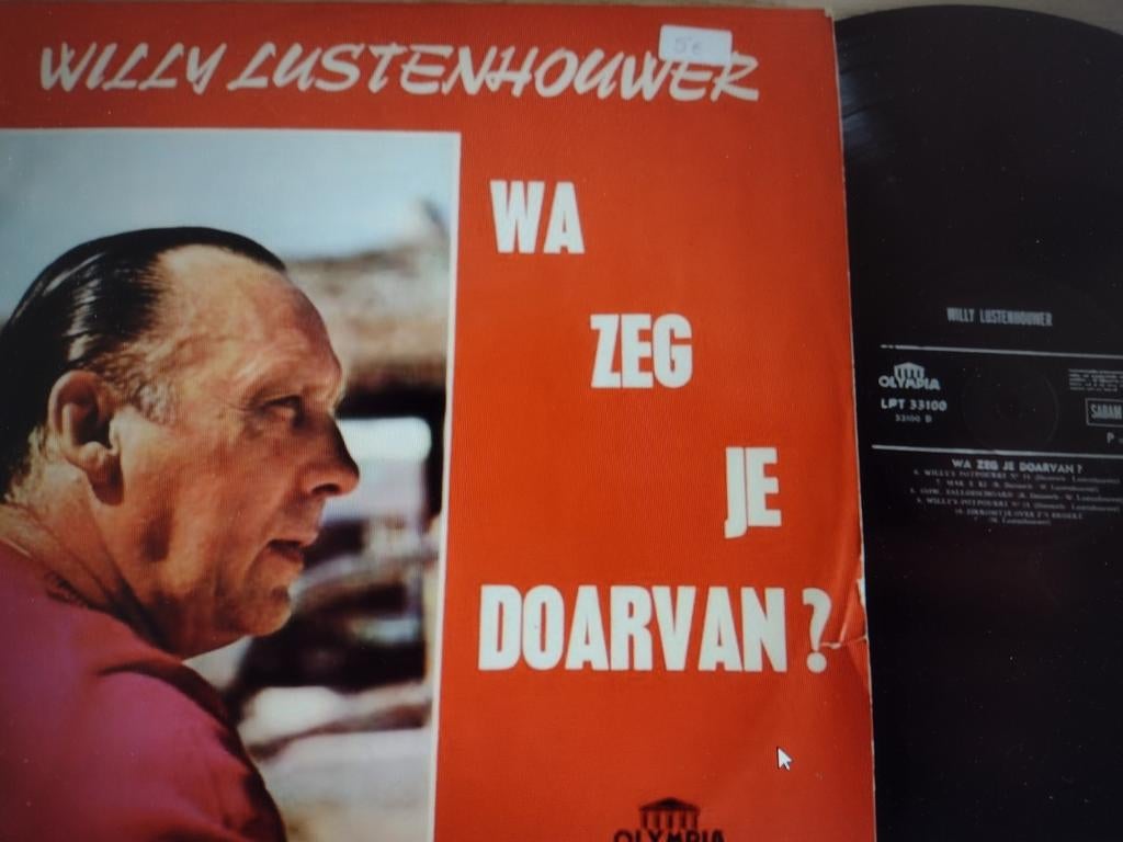 LP: WILLY LUSTENHOUWER: WA ZEG JE DOARVAN ?, Ophalen of Verzenden, Gebruikt, 12 inch, Levenslied of Smartlap