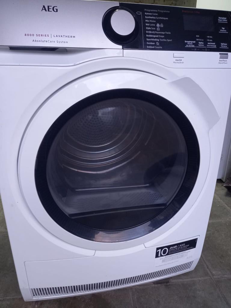 AEG droger 8kg warmtepomp A ++. 8000-serie, Ophalen, Zo goed als nieuw, Voorlader