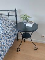 Bijzettafeltje zwart metaal, Huis en Inrichting, Ophalen, Rond
