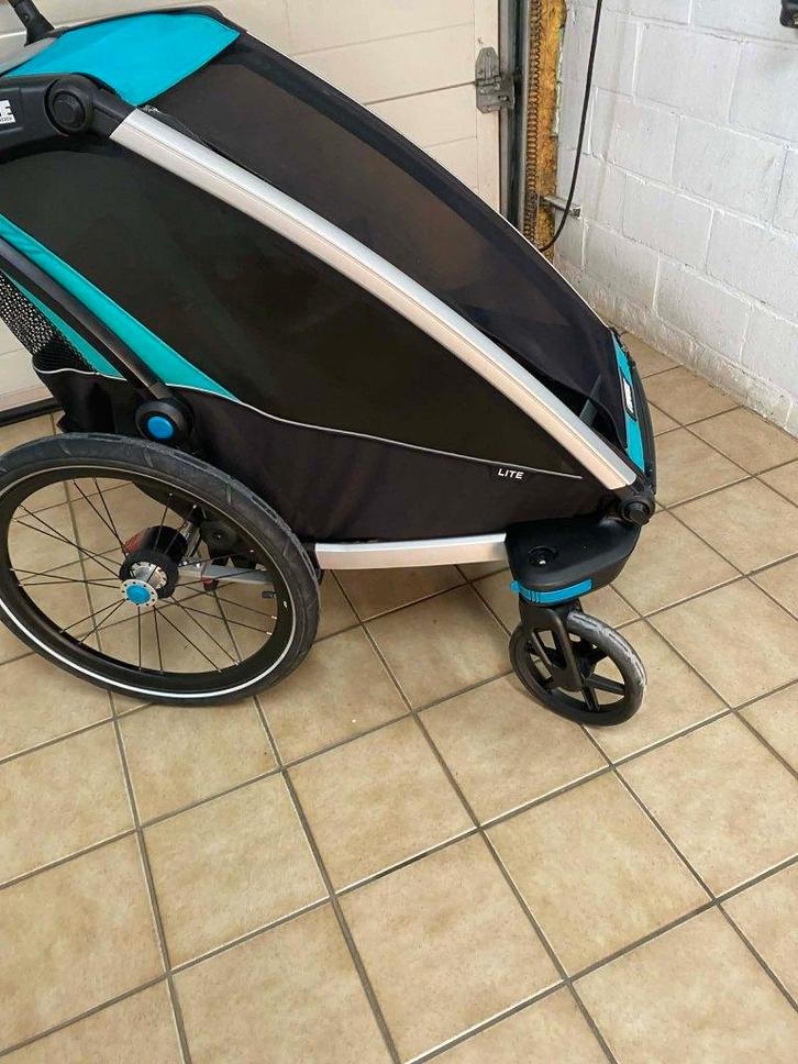 Thule Chariot Lite 1, Fietsen en Brommers, Fietsaccessoires | Aanhangwagens en Karren, Zo goed als nieuw, Kinderkar, Vering, Opvouwbaar