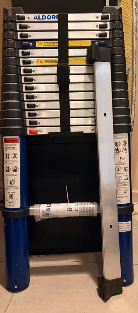 aldorr telescoop ladder, Doe-het-zelf en Bouw, Ladders en Trappen, Ophalen, Nieuw, Ladder, Opvouwbaar of Inschuifbaar