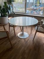 Witte marmeren Tulip eettafel, Ophalen, Overige materialen, Gebruikt, Rond