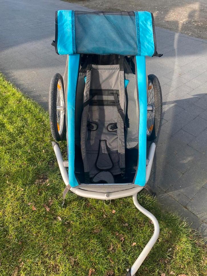 Fietskar croozer 1 kind incl. toebehoren en handleidingen, Fietsen en Brommers, Fietsaccessoires | Aanhangwagens en Karren, Zo goed als nieuw