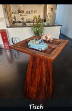 Houten zuil pillaar tafel plantenstaander, Huis en Inrichting, Ophalen, Gebruikt