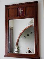 Antieke houten wandspiegel, Enlèvement, Rectangulaire, 50 à 100 cm, 100 à 150 cm