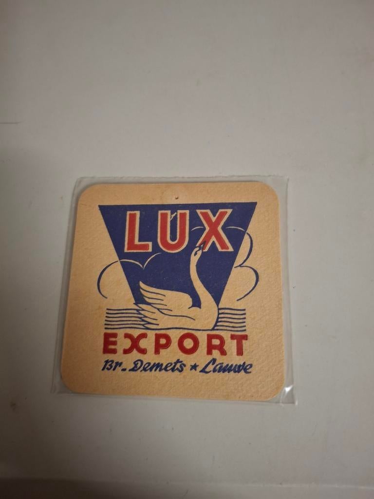 Oud bierviltje lux export demets lauwe, Ophalen of Verzenden