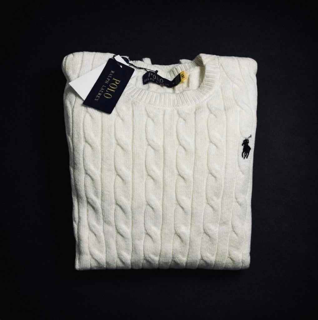 Pull Ralph Lauren beige/blanc taille M, Vêtements | Hommes, Neuf, Enlèvement ou Envoi, Ralph Lauren, Blanc