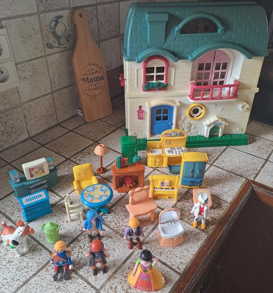 Playmobil herenhuis met veel accessoires, Kinderen en Baby's, Ophalen, Gebruikt, Complete set