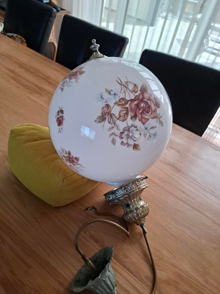 Glazen bollamp vintage, Huis en Inrichting, Woonaccessoires | Wereldbollen, Ophalen