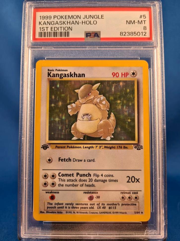 Kangaskhan 5/64 - Jungle (1st edition) (PSA 8), Hobby & Loisirs créatifs, Jeux de cartes à collectionner | Pokémon, Utilisé, Envoi