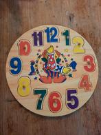 Horloge en bois, chiffres à encastrer, Enfants & Bébés, Jouets | Puzzles pour enfants, Enlèvement, 10 à 50 pièces, Utilisé, En bois