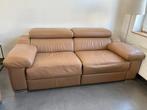 2 lederen zetels te koop ., Trois personnes, Enlèvement, Utilisé, Cuir