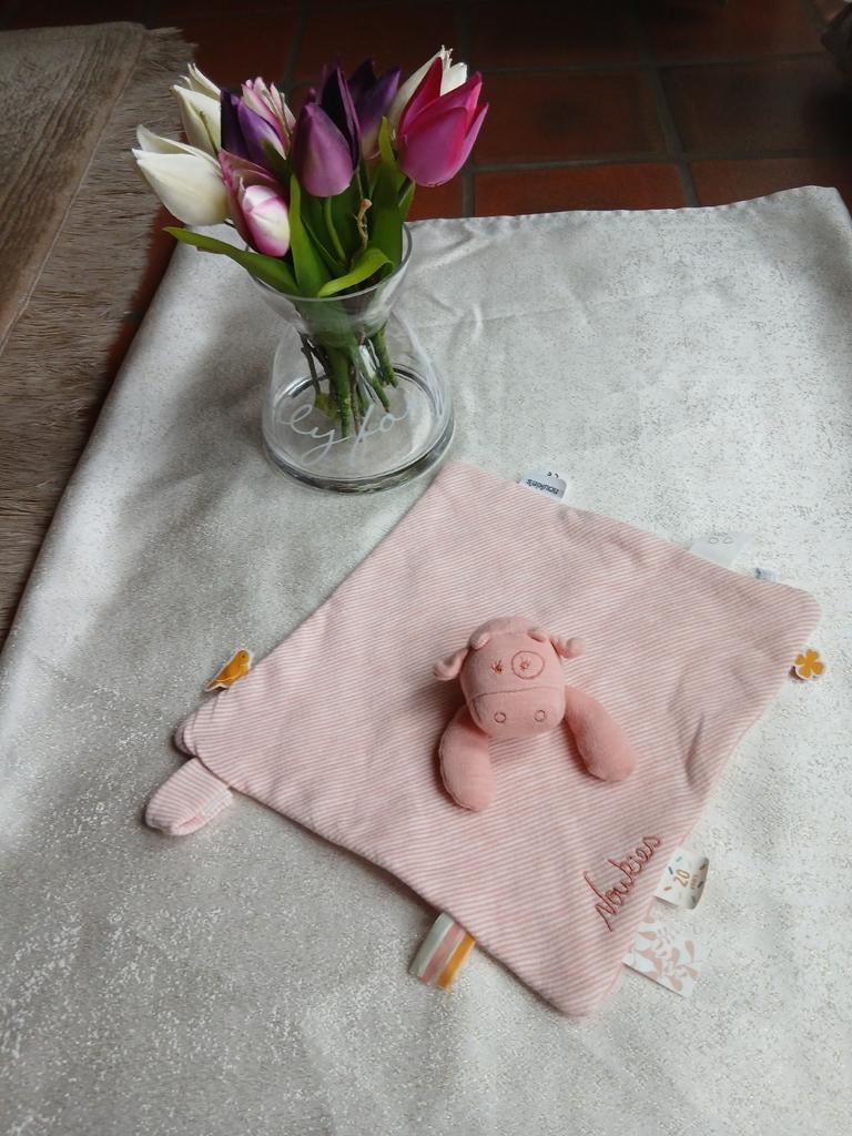 Noukie’s knuffeldoekje roze – schoon & mooie staat, Ophalen of Verzenden