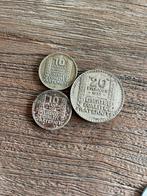 Lot Franse munten 10 & 20 francs (1933–1948) – vintage FR, Ophalen of Verzenden, Frankrijk, Setje