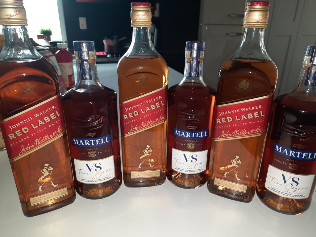 Johnny walker/martell, Ophalen of Verzenden