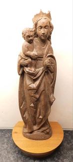 Maria met kind beeld op sokkel, Antiek en Kunst, Ophalen of Verzenden