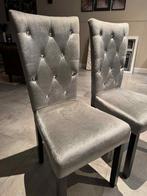 Chaises en velours, Maison & Meubles, Enlèvement, Comme neuf, Gris, Cinq, Six Chaises ou plus