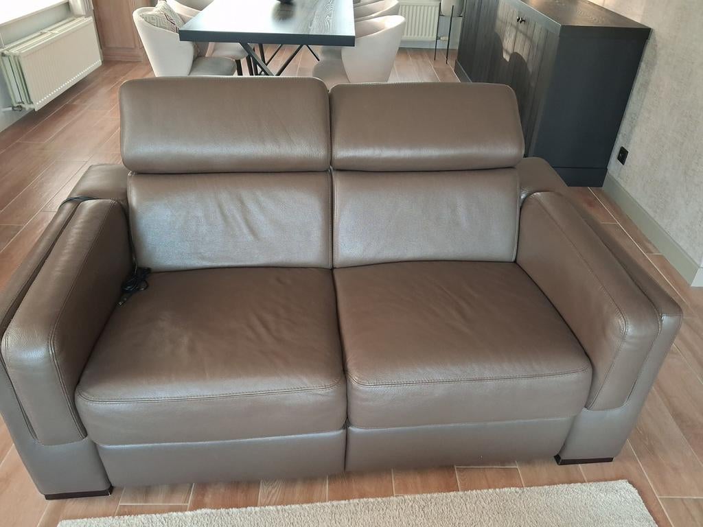 Bruine lederen 3+2 zit, Ophalen