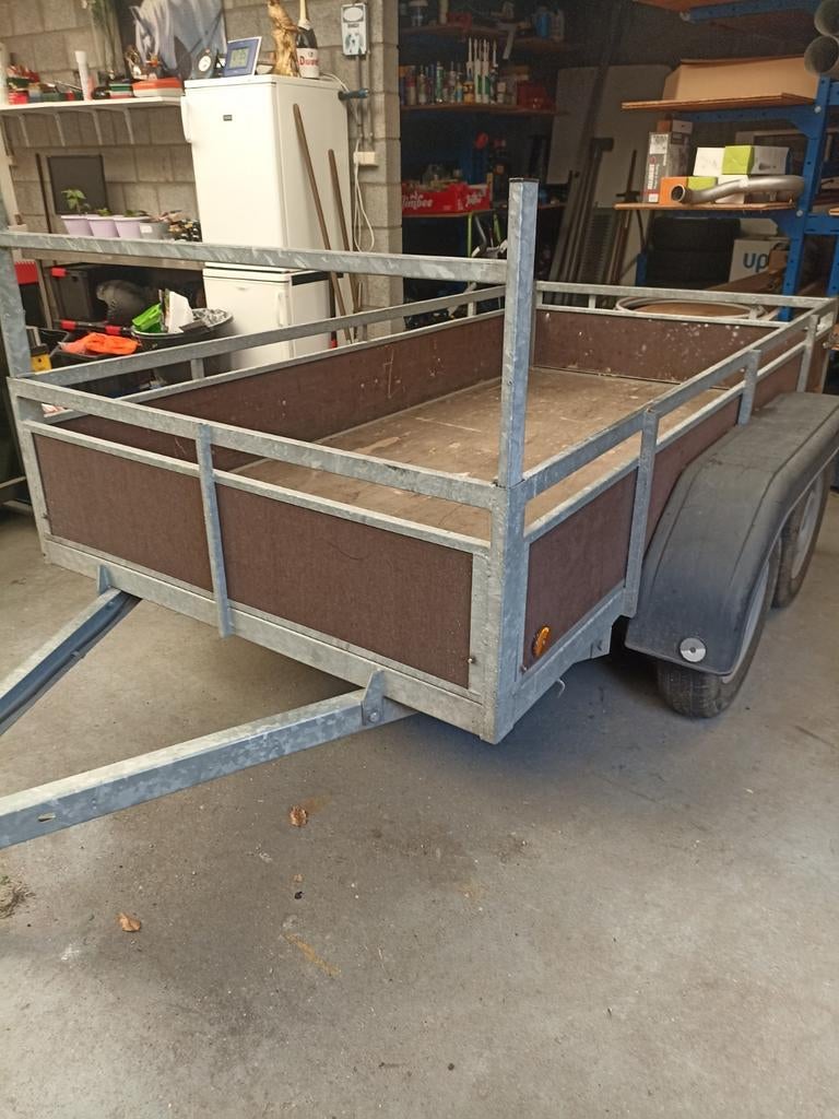 Aanhangwagen dubbel asser, Auto diversen, Aanhangers en Bagagewagens, Ophalen