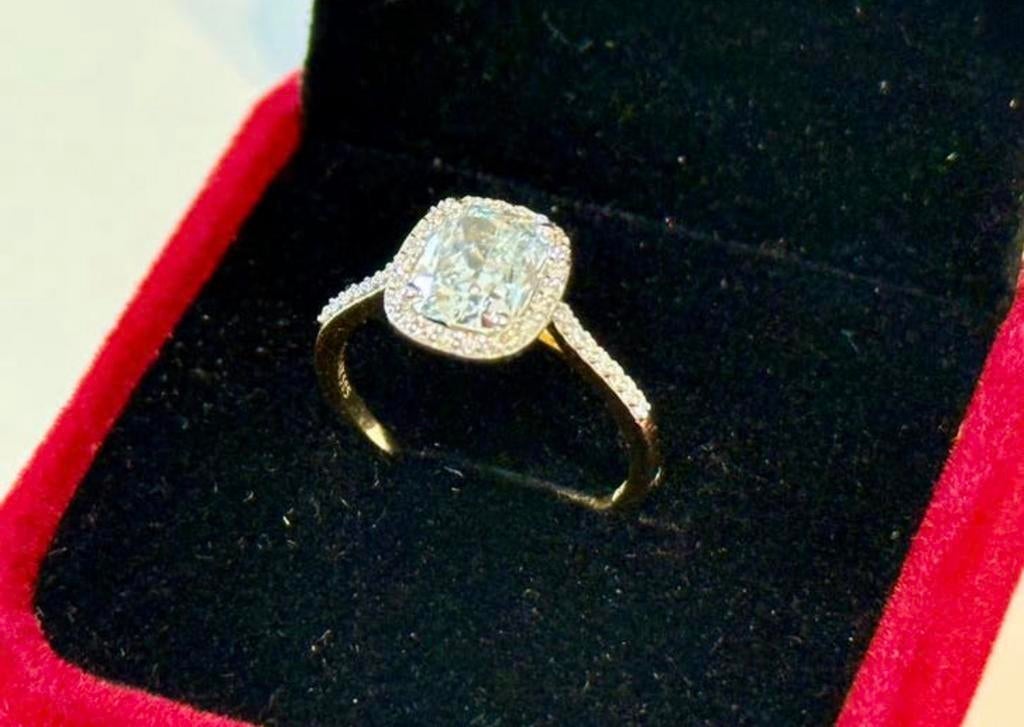 Nieuwe gouden ring met diamanten 1.79ct en HRD certificaat!, Bijoux, Sacs & Beauté, Bagues, Neuf, Or, 17 à 18, Jaune