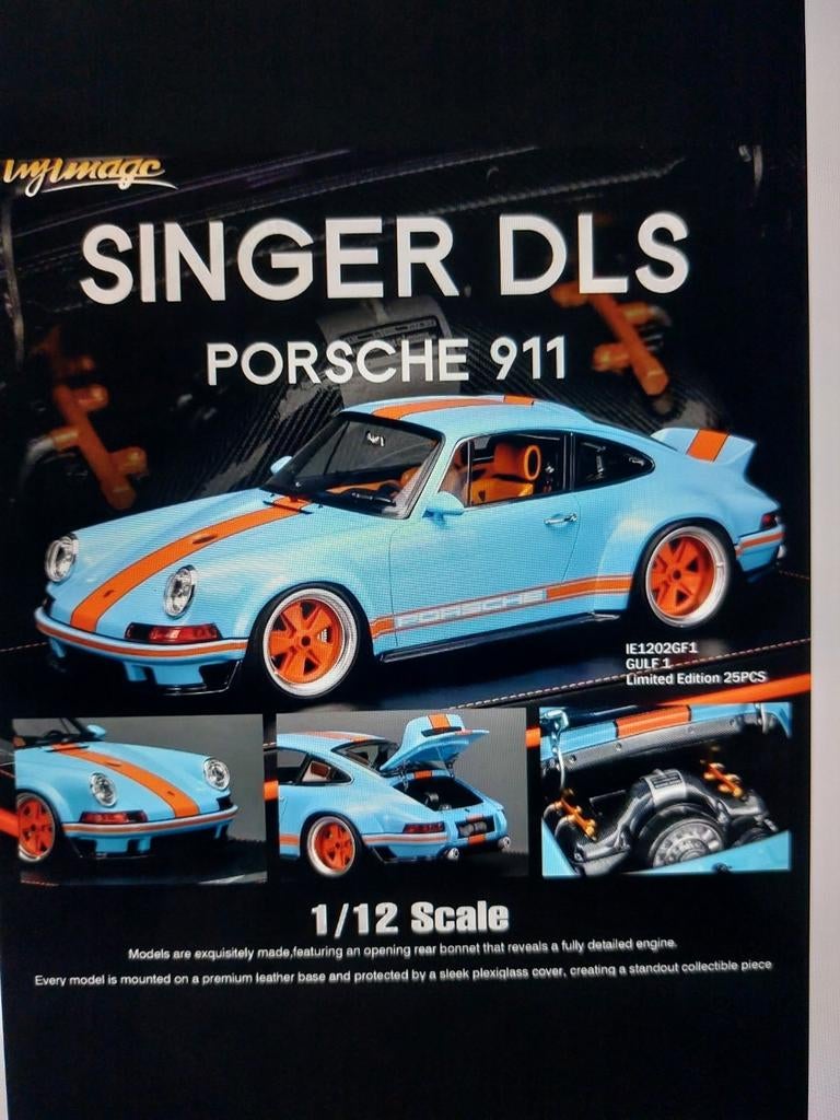 1/12 Ivy Merit Porsche Singer Dls Gulf limited 25, Enlèvement ou Envoi, Neuf