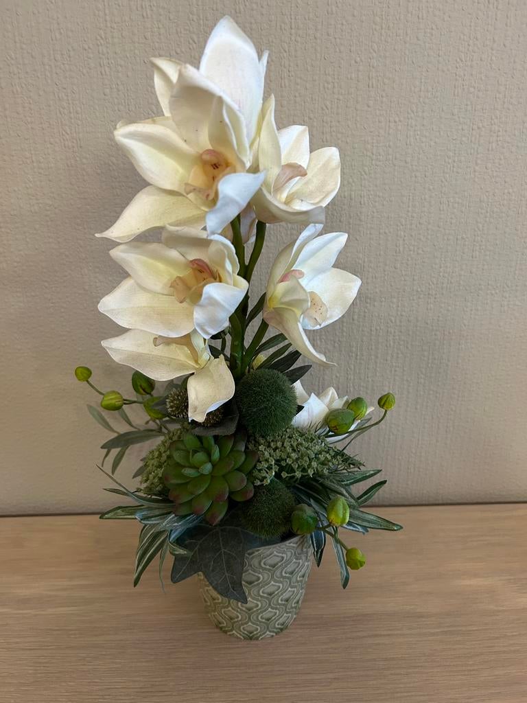 Kunst orchidee, Ophalen, Binnen, Kunstplant, Inclusief kunstbloemen