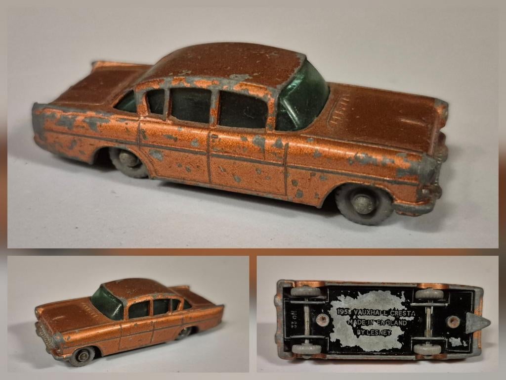 Matchbox lesney 22-B 1958 Vauxhall Cresta (copper), Ophalen of Verzenden, Gebruikt, Auto