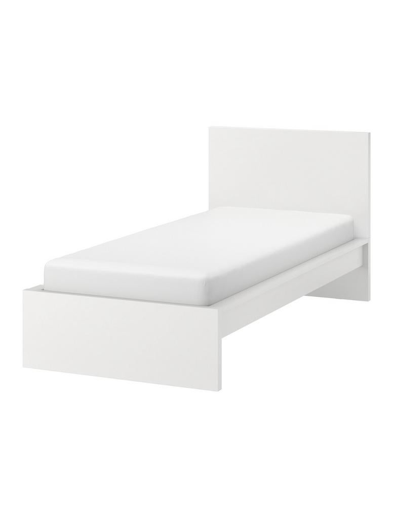 Eenpersoonsbed Ikea malm wit 200 x 90 cm, Ophalen, Overige materialen, Gebruikt, 90 cm