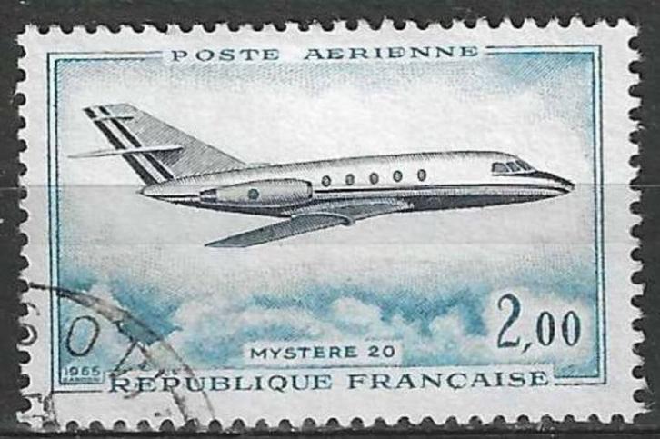 Frankrijk 1965 - Yvert 42PA - "Mystere 20" van Dassault (ST), Postzegels en Munten, Postzegels | Europa | Frankrijk, Gestempeld