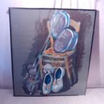 Mooi Aquarel 'Stoelen Maskers Schoenen en Degens' - E.D., Ophalen of Verzenden