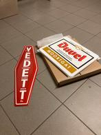2 x emaille Duvel Moortgat Vedett, Ophalen of Verzenden, Zo goed als nieuw