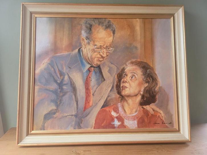 Grande toile encadrée et signée Christian de Leener, Antiquités & Art, Art | Peinture | Classique, Enlèvement