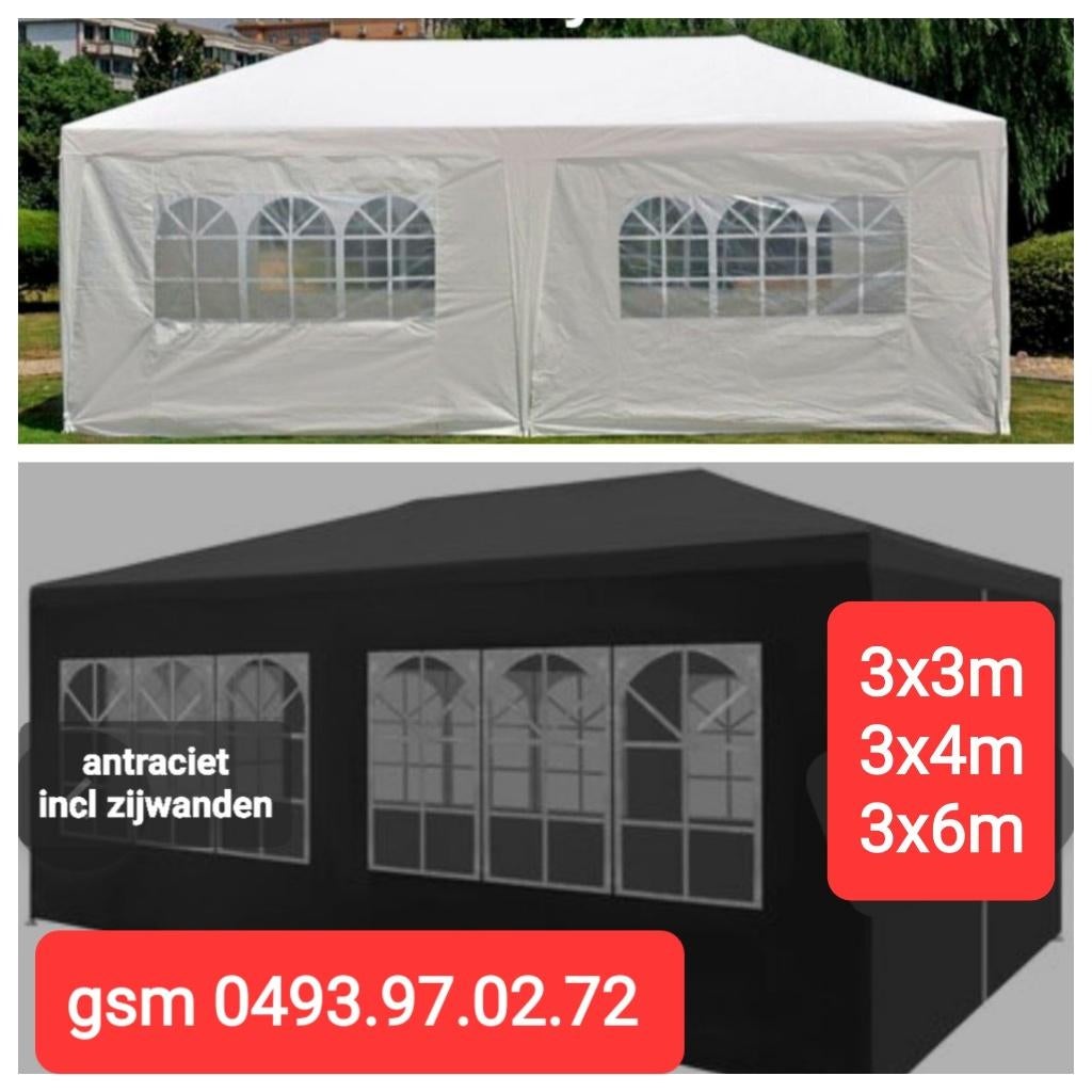 partytenten incl zijwanden vanaf 70€, Tuin en Terras, Partytenten, Ophalen, Nieuw, Partytent