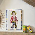 Tableau Luffy One Piece en canettes recyclées 30x40 cm, Maison & Meubles, Envoi, Neuf, Autres types