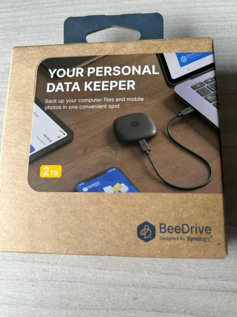 Synology BeeDrive 2TB, Informatique & Logiciels, Disques durs, Neuf, Externe, USB, Enlèvement ou Envoi